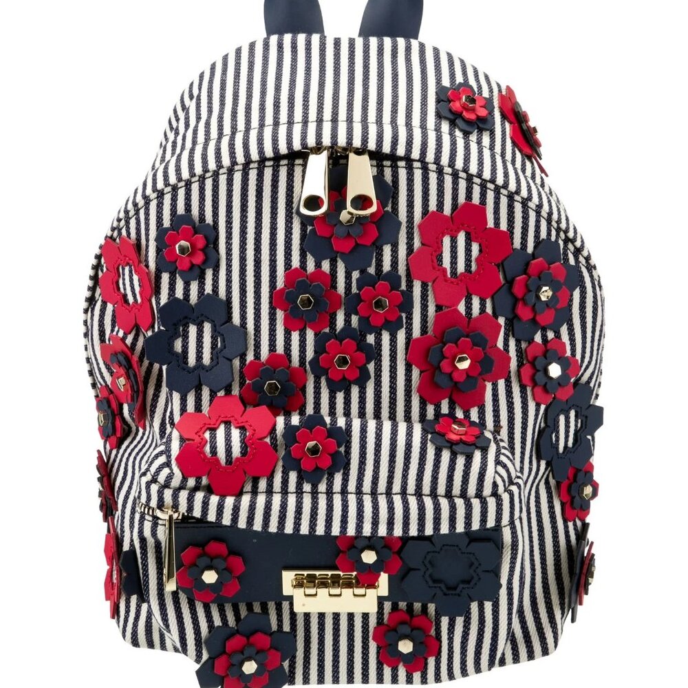 ZAC Zac Posen Women's Stripe and Floral Backpack - Navy Stripe